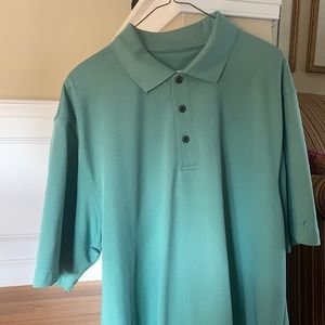 Mens green polo